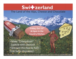 Switzerland: The Land of the Alps, Cheese and Chocolate Poster